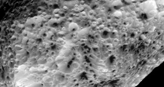 A picture of Saturn's moon, Hyperion