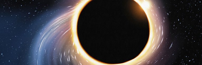 illustration of a ring of light around a black hole