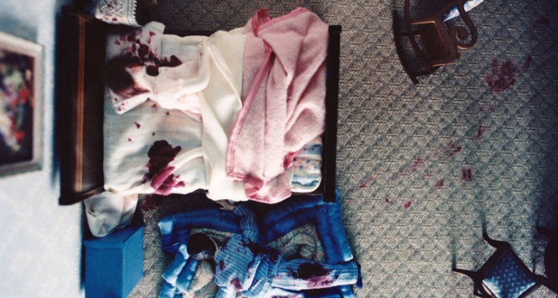 photograph of miniature crime scene by Frances Glessner Lee