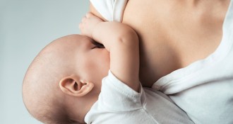 baby breastfeeding