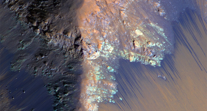 Salt deposits on Mars