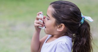 child using an inhaler
