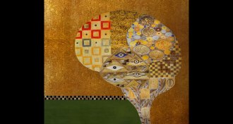 Brain mosaic artwork