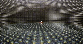 interior of Super-Kamiokande detector