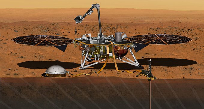 illustration of Mars InSight lander