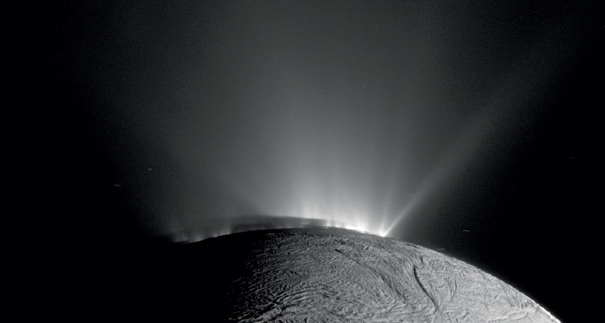 geysers on Enceladus