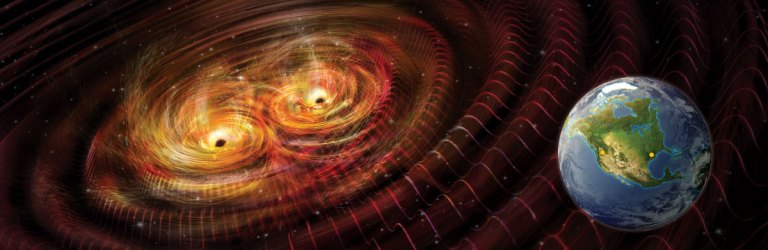 illustration of gravitational waves