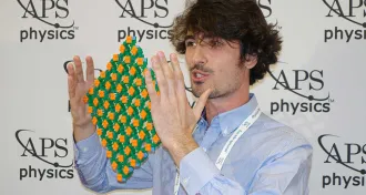 Paolo Celli playing with LEGOs