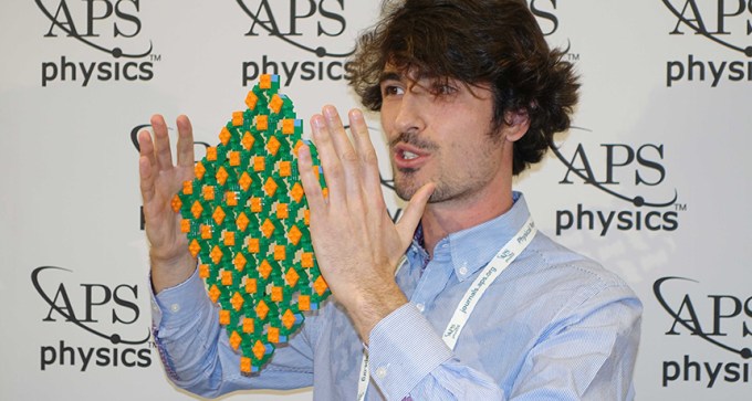 Paolo Celli playing with LEGOs