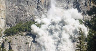 Rockfall in Yosemite