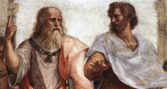 scene from Raphael's 'The School of Athens'