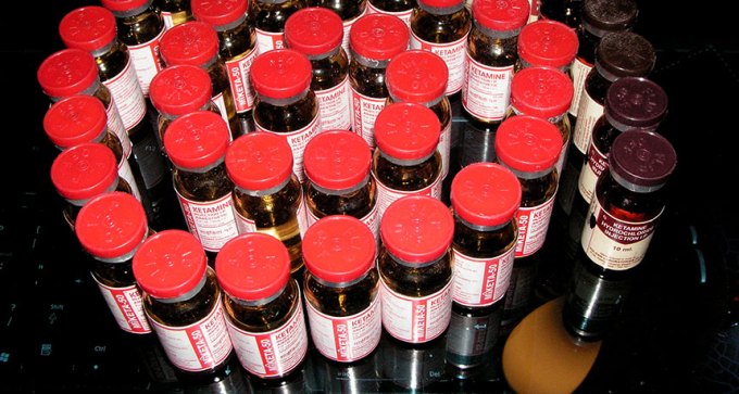 bottles of ketamine