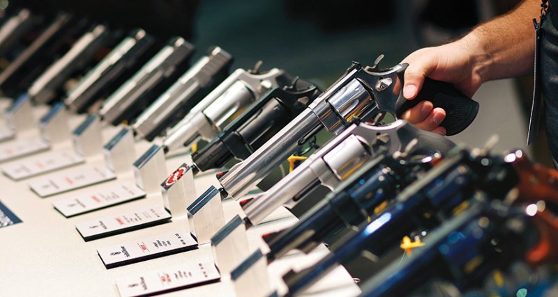 Handguns at a gun show in Las Vegas
