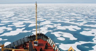 research vessel in the Arctic Ocean