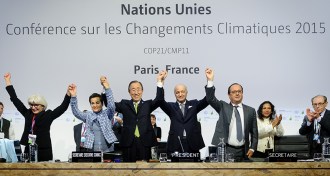 global leaders at Paris Agreement