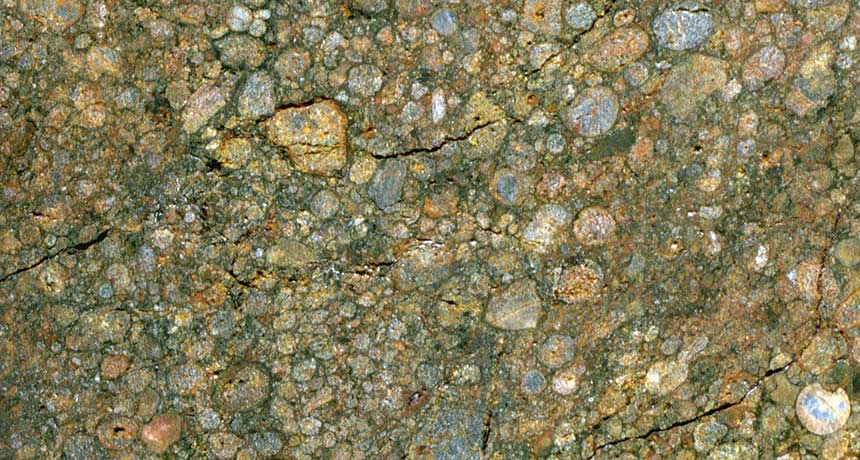 chondrules in a meteorite