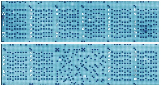 close-up of storage device with key for letters