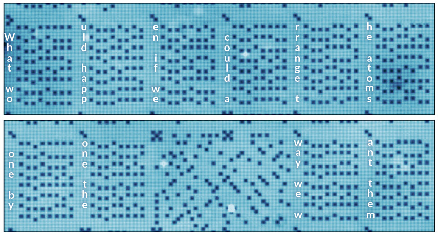close-up of storage device with key for letters
