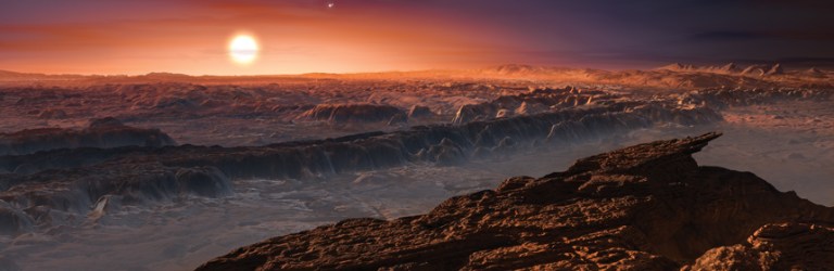 illustration of the surface of Proxima b