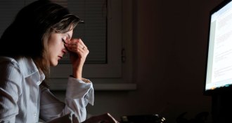 woman in late-night light