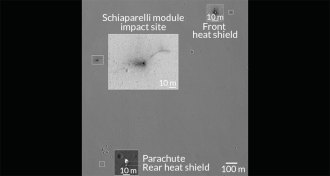 Mars lander impact site