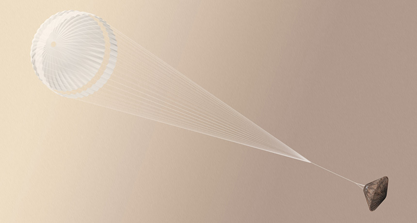 illustration of Schiaparelli lander