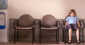 girl waiting to go in principal's office