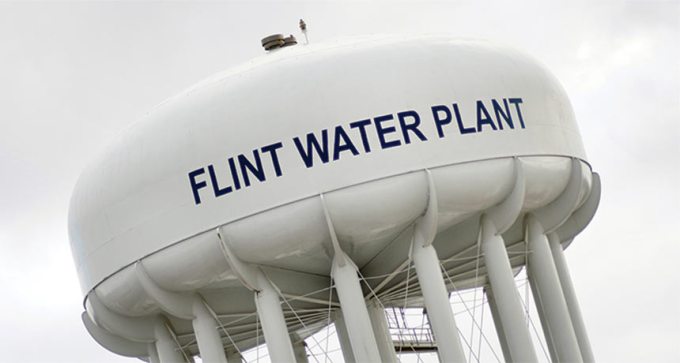 Flint, Mich., water tower