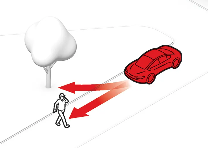 illustration of a self-driving car