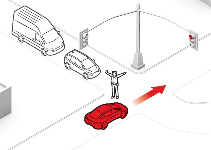 illustration of a self-driving car
