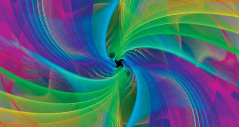 illustration of gravitational waves