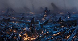 illustration of dinosaur doomsday