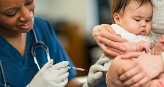 baby getting a vaccine