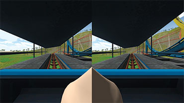 a virtual nose in the field of view