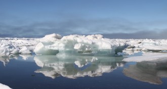 Melting sea ice in Barrow, Alaska