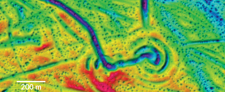 circular plow mark in Svalbard
