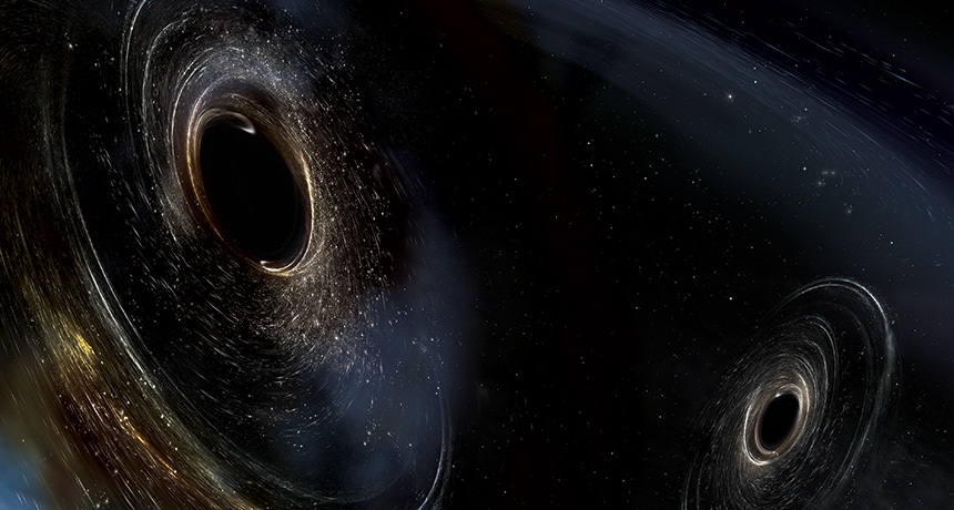 illustration of gravitational waves