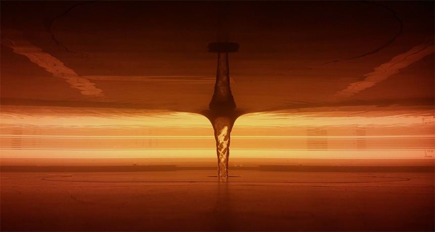 ripples off a vortex