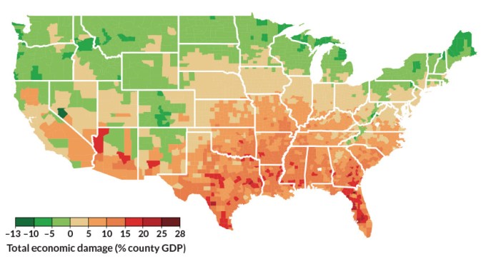 climate change economic map
