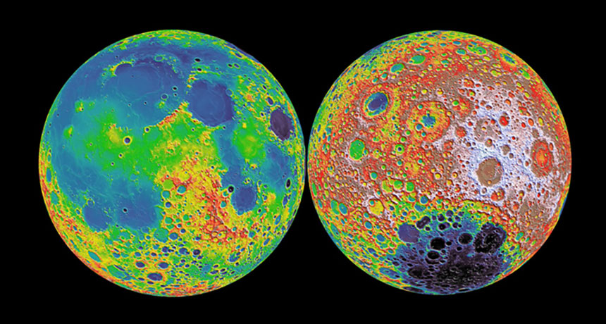 moon false-color image
