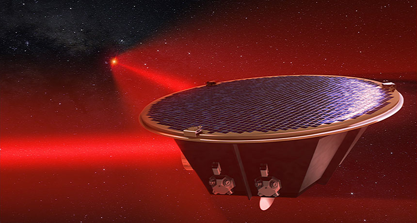 illustration of LISA satellite