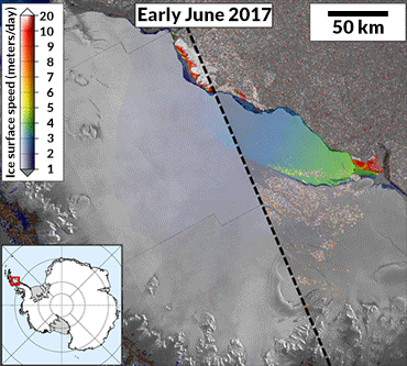 Larsen C crack gif