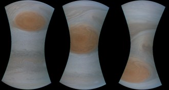 raw images of Jupiter's great red spot