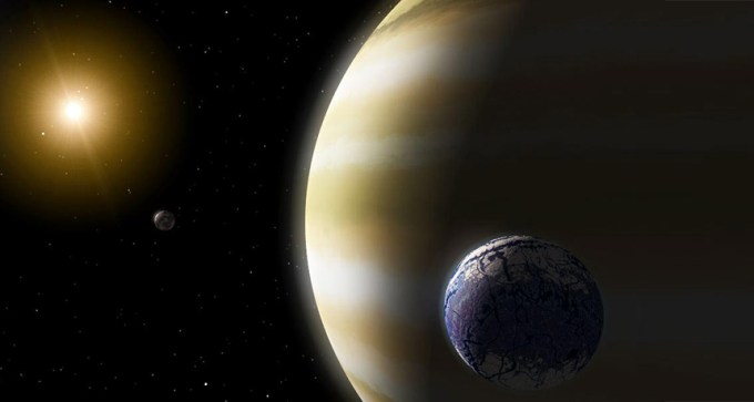illustration of exomoons