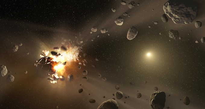 asteroid wreckage illustration