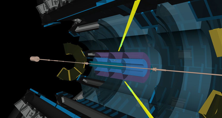 two photons bounce off each other