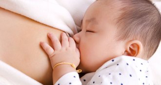 baby breastfeeding