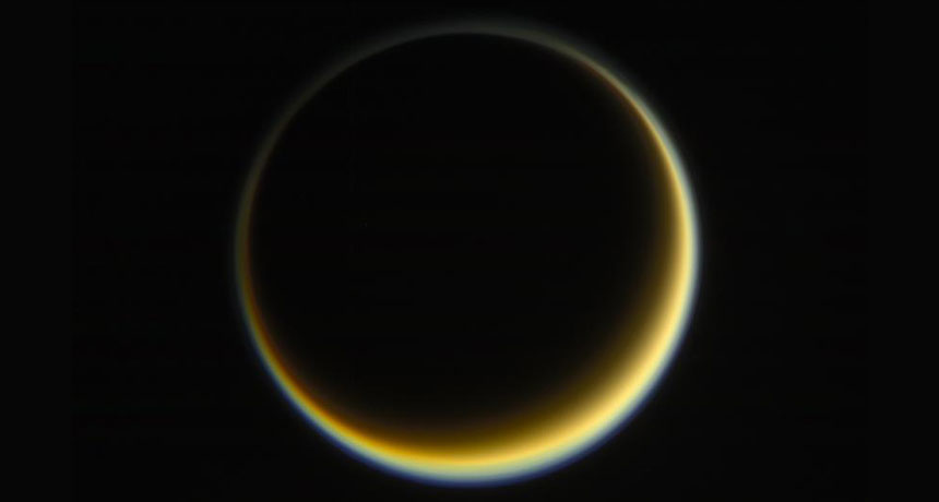 Cassini image of Saturn's moon Titan