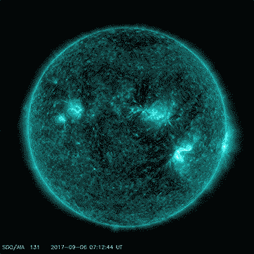 animation of solar flares