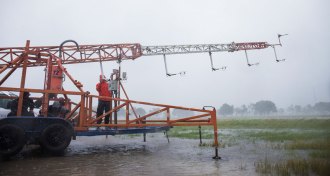 portable tower for measuring wind speed